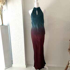 Young Fabulous & Broke Teal & Burgundy Ombre Maxi Dress